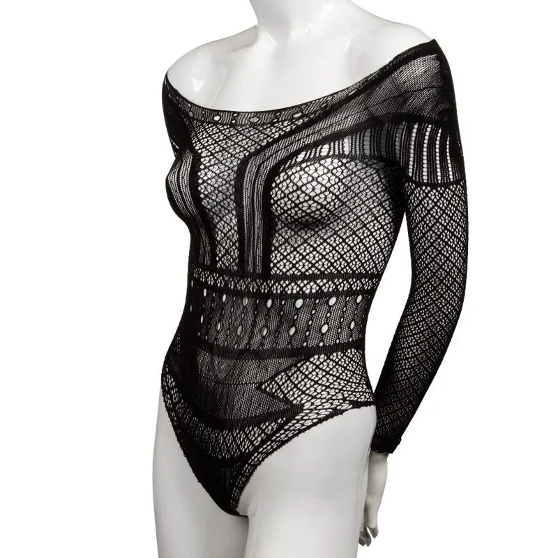 Calexotics - Scandal Off the Shoulder Mesh Lace Body Suit | One Size Intimplagg