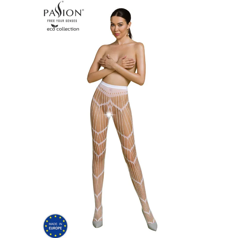 Passion Eco Collection Bodystocking S006 – Vit | Hållbart Lingerie i Återvunnen Nylon