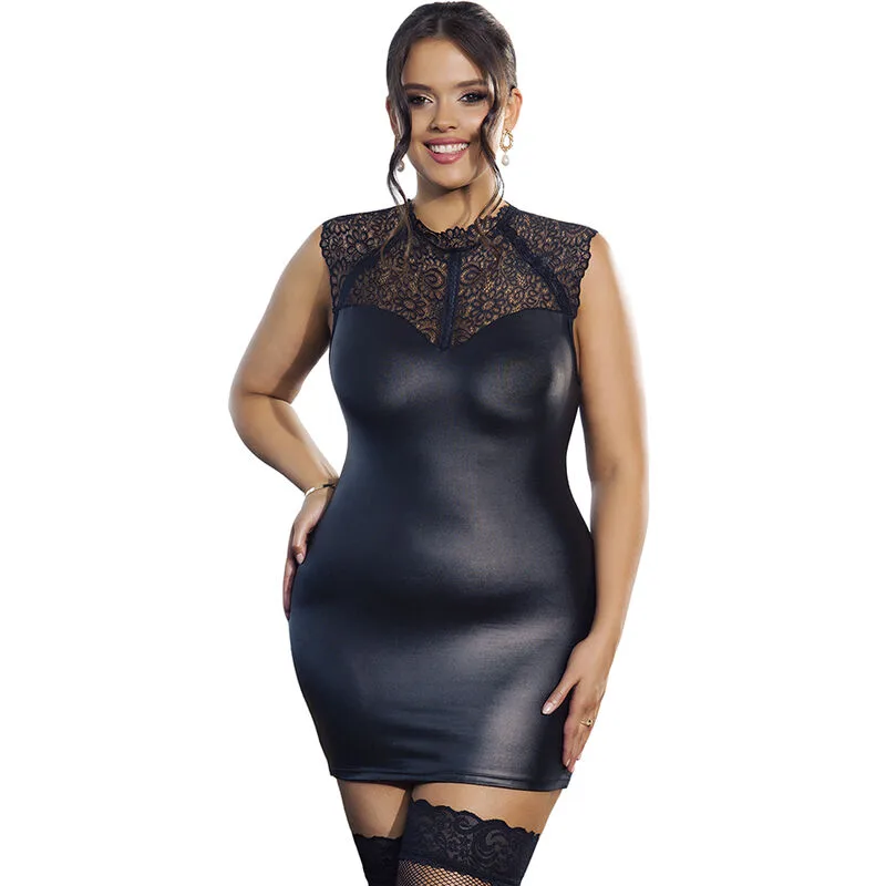 Subblime Faux Leather Figure-Hugging Dress – Size L/XL