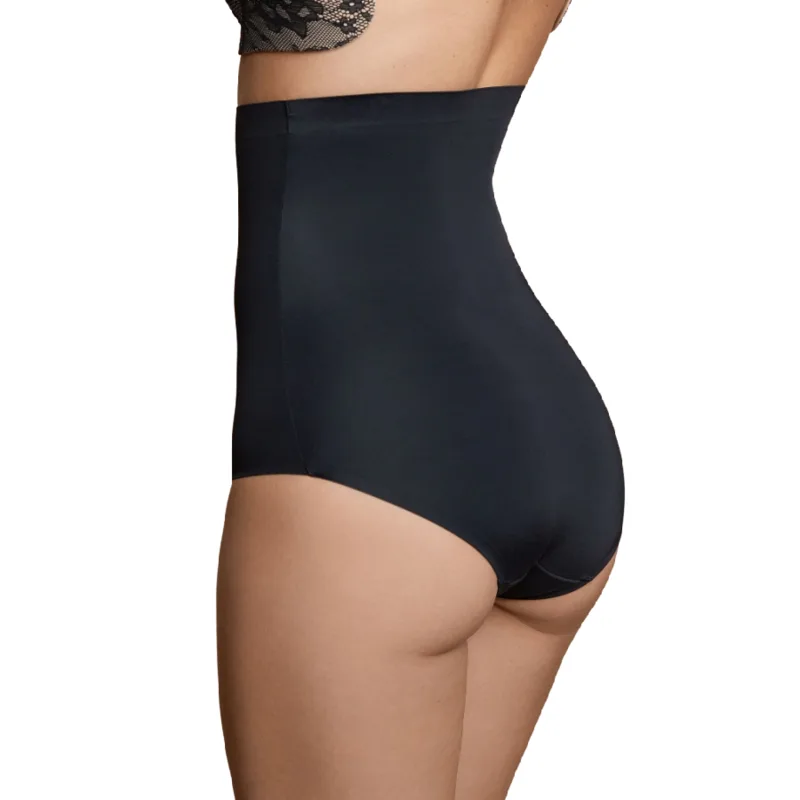 Bye-Bra Seamless Girdle-Style High-Waist Brief Panty – Black, Size L
