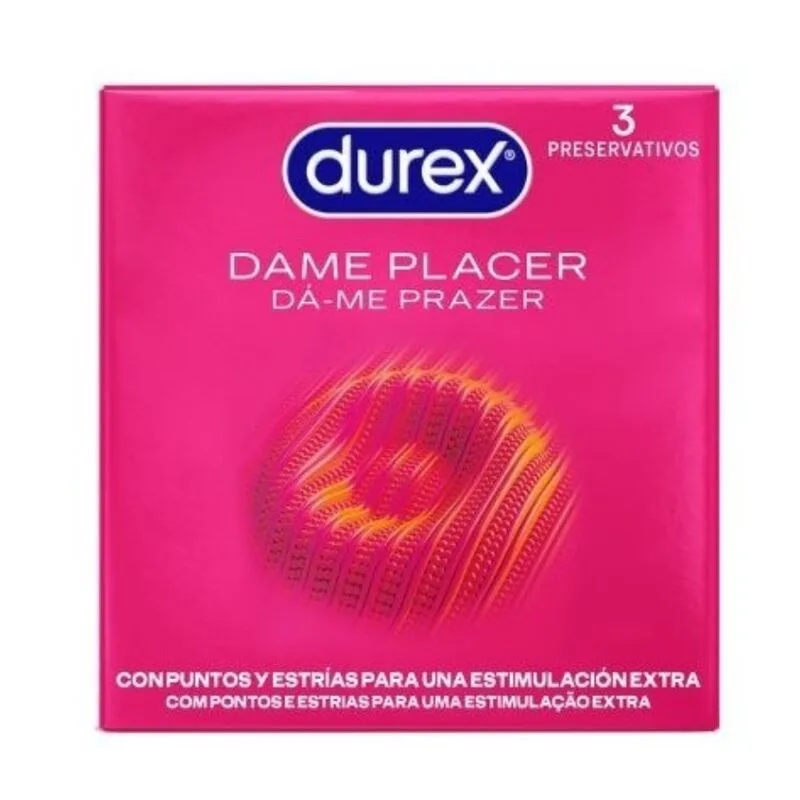 Durex - Pleasure Me Strukturerade Kondomer – Förpackning med 3