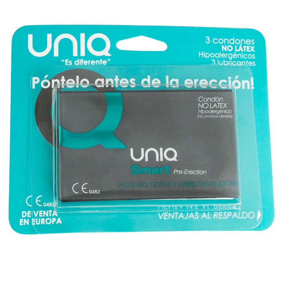 Uniq Smart Latexfria Kondomer för Föreggande Erektion – Förpackning med 3