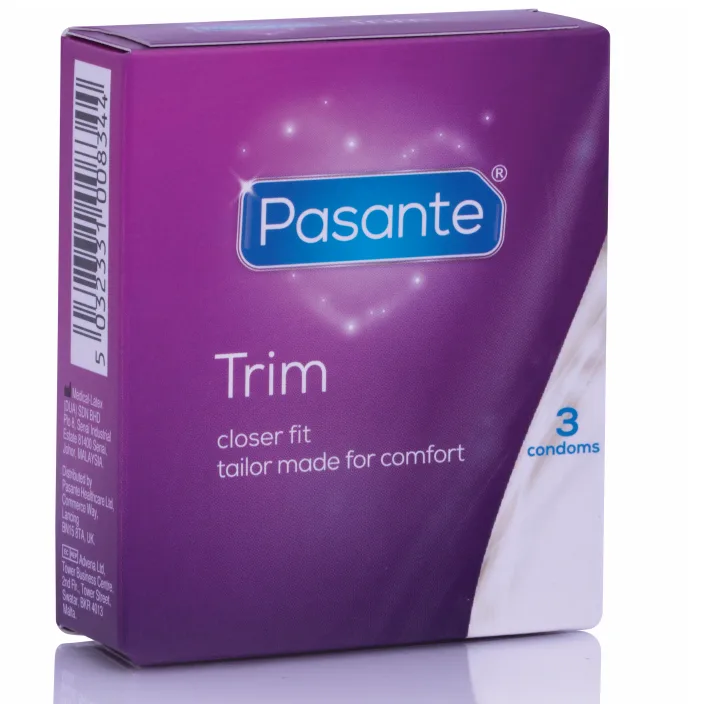 Pasante Trim Ms Thin Kondom – Smalare Passform – Förpackning med 3
