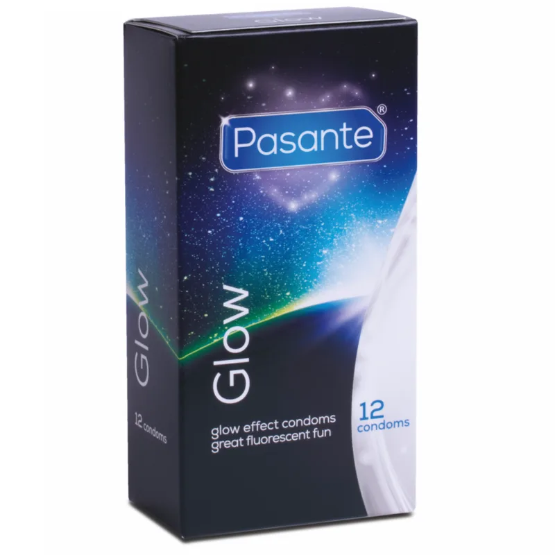 Pasante Glow in the Dark Kondomer – Förpackning med 12