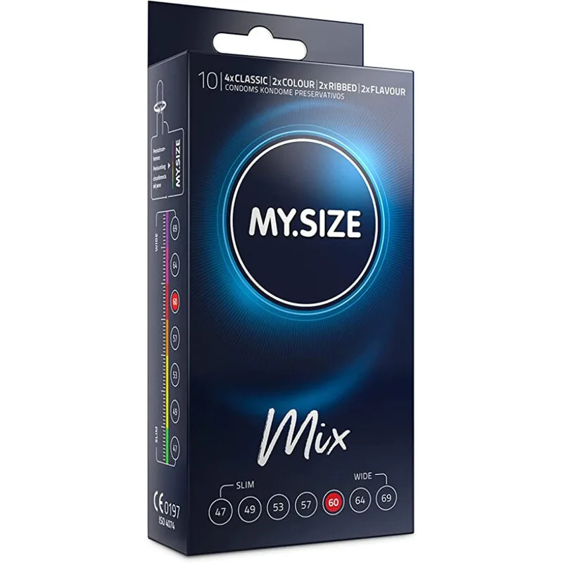 My Size - Mix Kondomer 60 mm | Variationsförpackning | 10 st