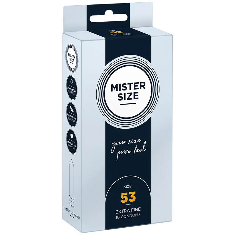 Mister Size - Precisionspasform Kondom 53mm Nominalbredd – Medium (10-pack)