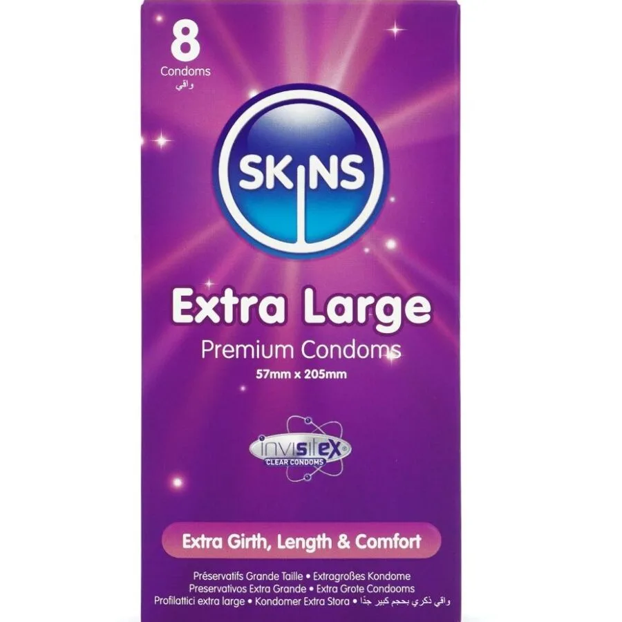 Skins Extra Large Premium Kondomer – Förpackning med 8