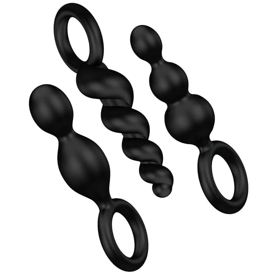 Satisfyer Anal Plug Set – 3-delat progressivt träningskit i svart
