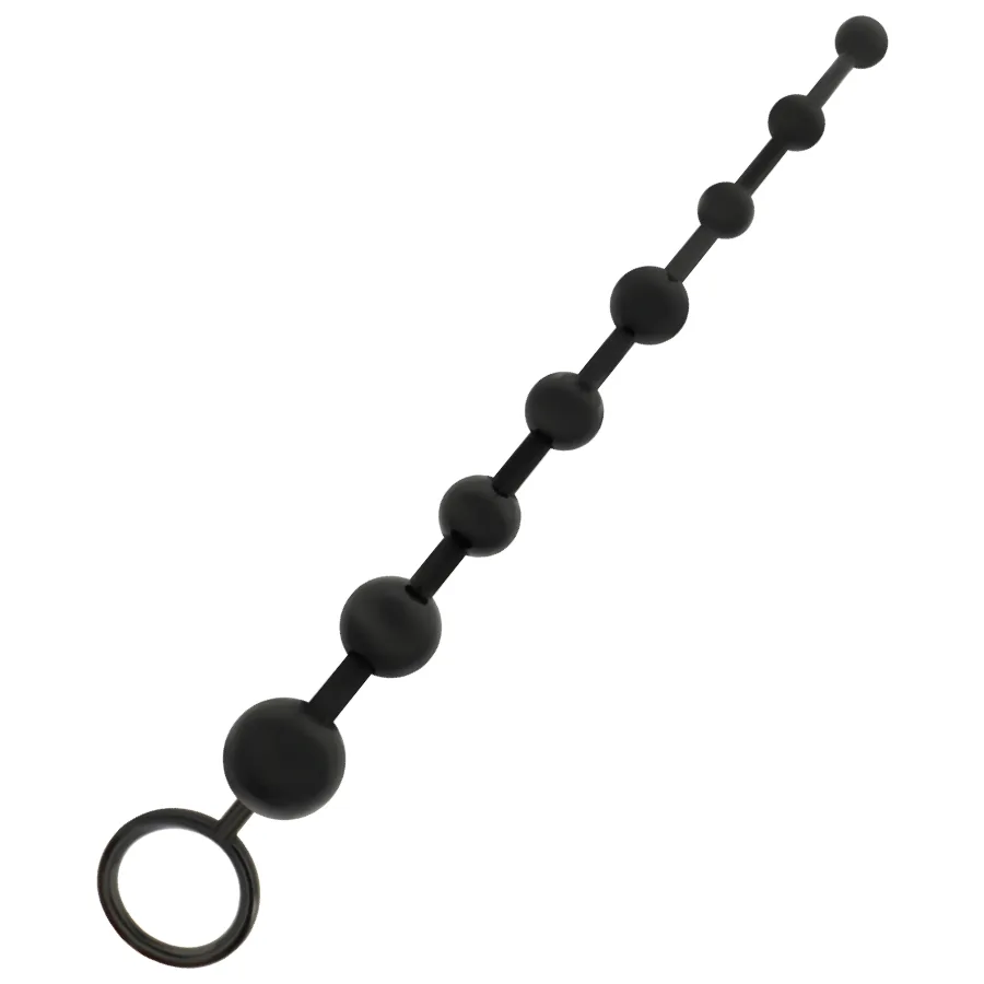 Addicted Toys Anal Beads 29 cm – Graderade njutningspärlor för nybörjare och erfarna | Svart