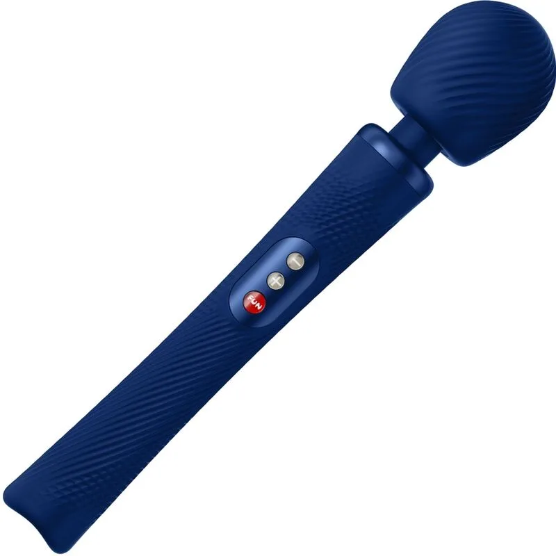 Fun Factory - Vim Silicone Uppladdningsbar Vibrerande Viktad Rumble Wand i Midnattsblå
