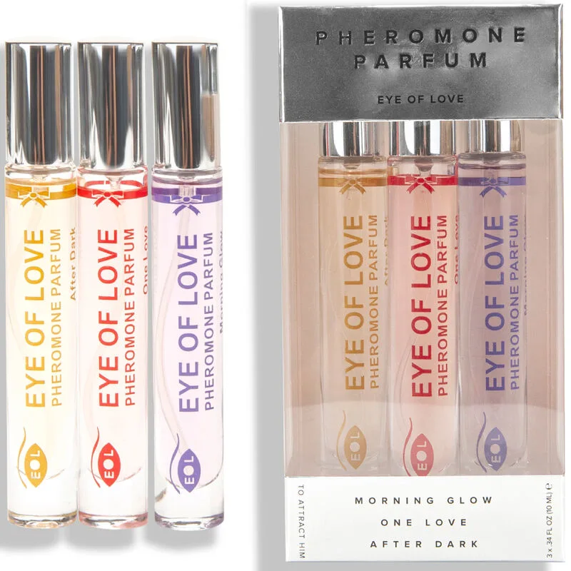 Eye of Love - Eau de Parfum Feromondoft 10 mL Presentset med 3 - Morning Glow, One Love & After Dark