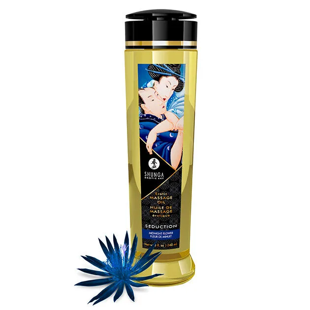 Shunga Seduction Erotisk Massageolja – Midnight Flowers Doft, 240 ml