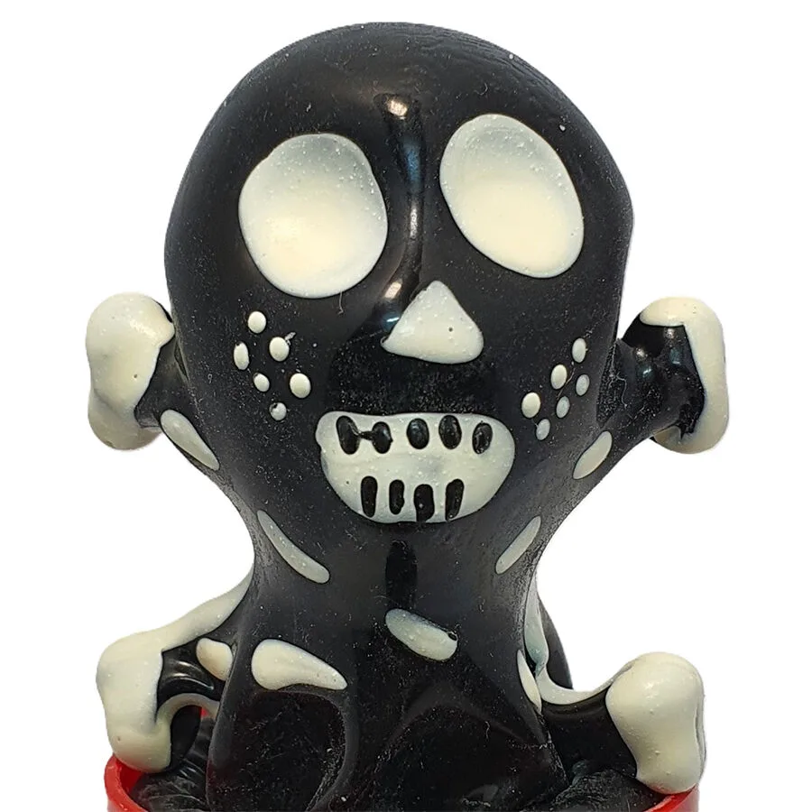 Condomerie - Handmålad Novelty Kondom Skull Black Model 2
