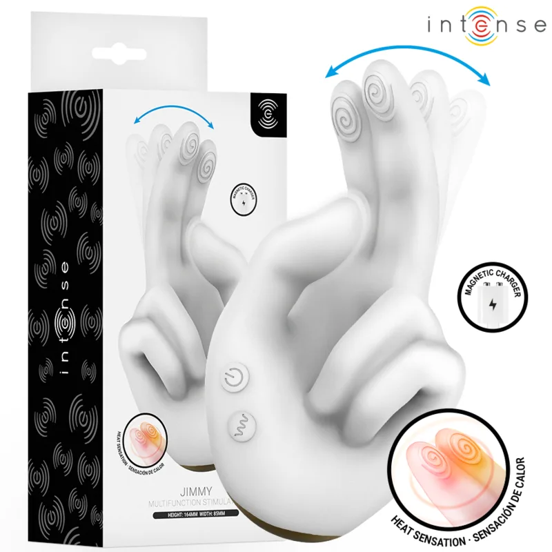 Intense - Jimmy Handformad Multifunktionell Klitorisstimulerare med Vibration och Värmefunktion