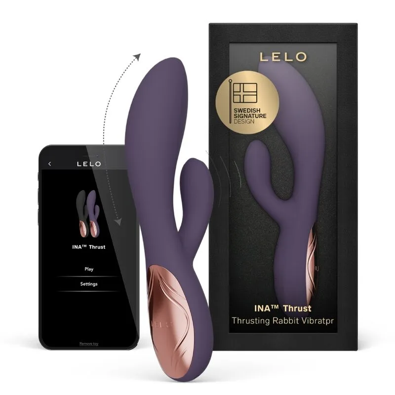 LELO Ina Thrust Rabbit Vibrator med stötande rörelse – Lila