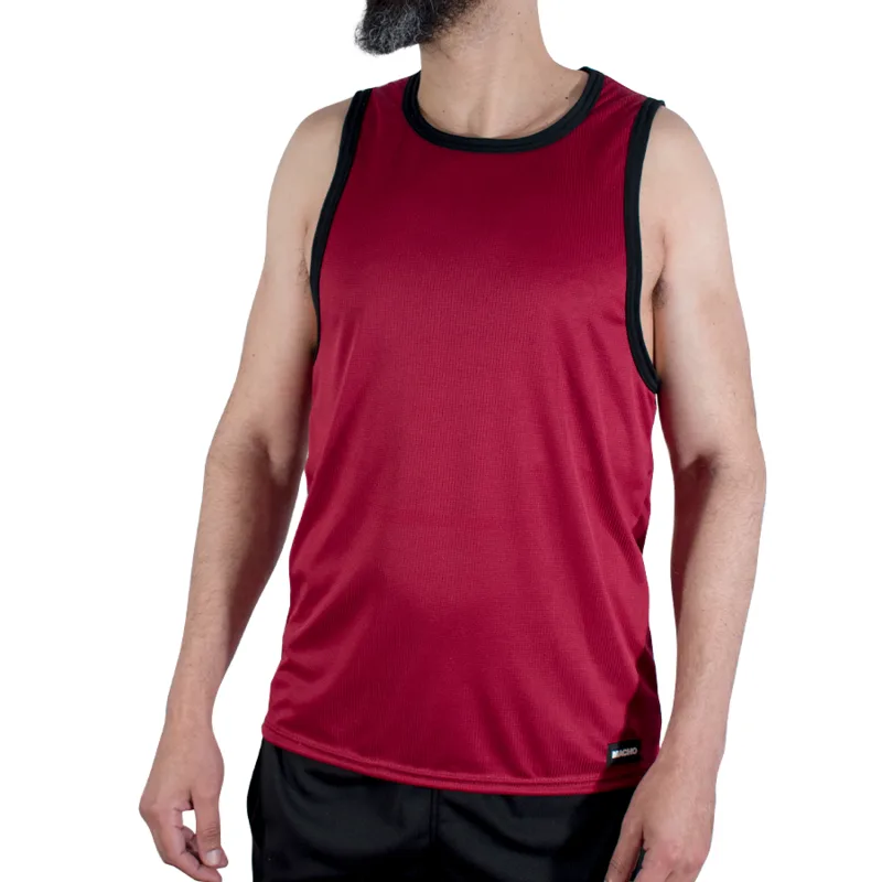 Macho CMV003 Mörkröd Performance Gym T-Shirt