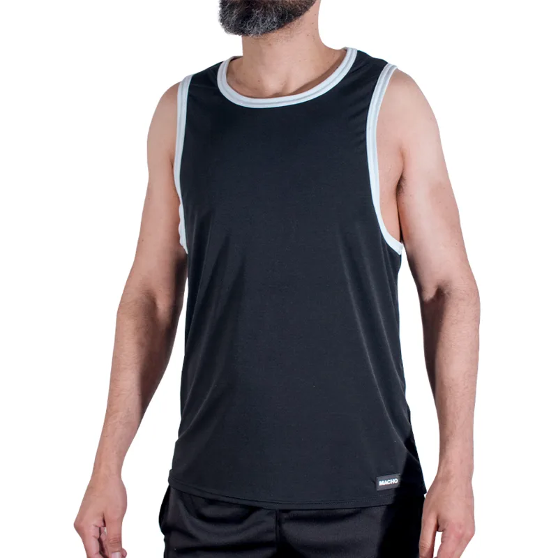 Macho CMV004 Black Gym T-Shirt – Athletic Performance Tee