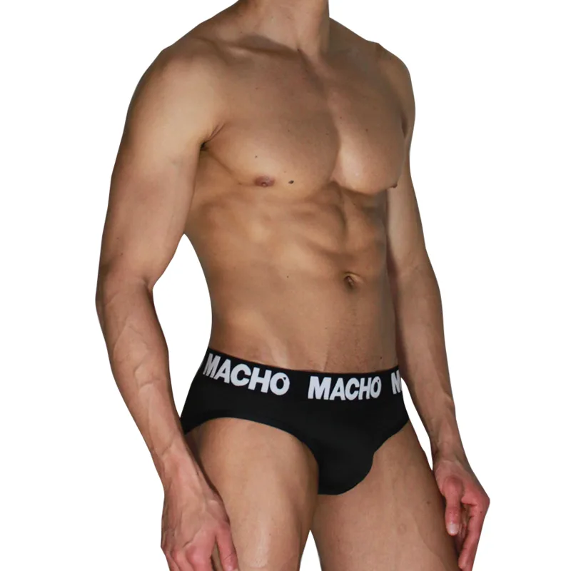 Macho - MCH007 Classic Brief Svart + Svart XL