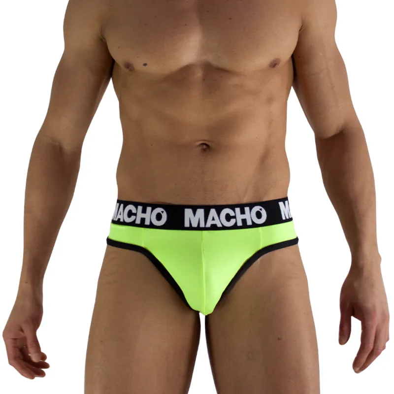 Macho MTG001 Herr Fluorescerande Gul Anatomisk Stringtrosa