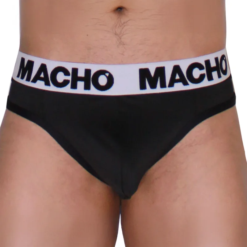 Macho MTG002 Anatomiskt Stringtrosa för Män i Svart – XL