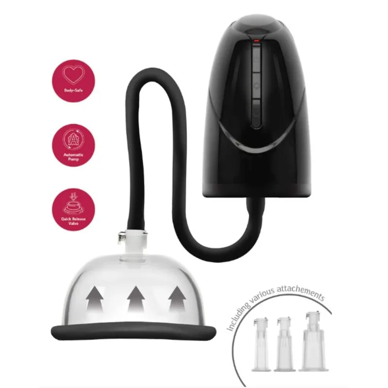 She.e.o Automatic Vacuum Pump for Vulvar, Vaginal, and Clitoral Stimulation - Black