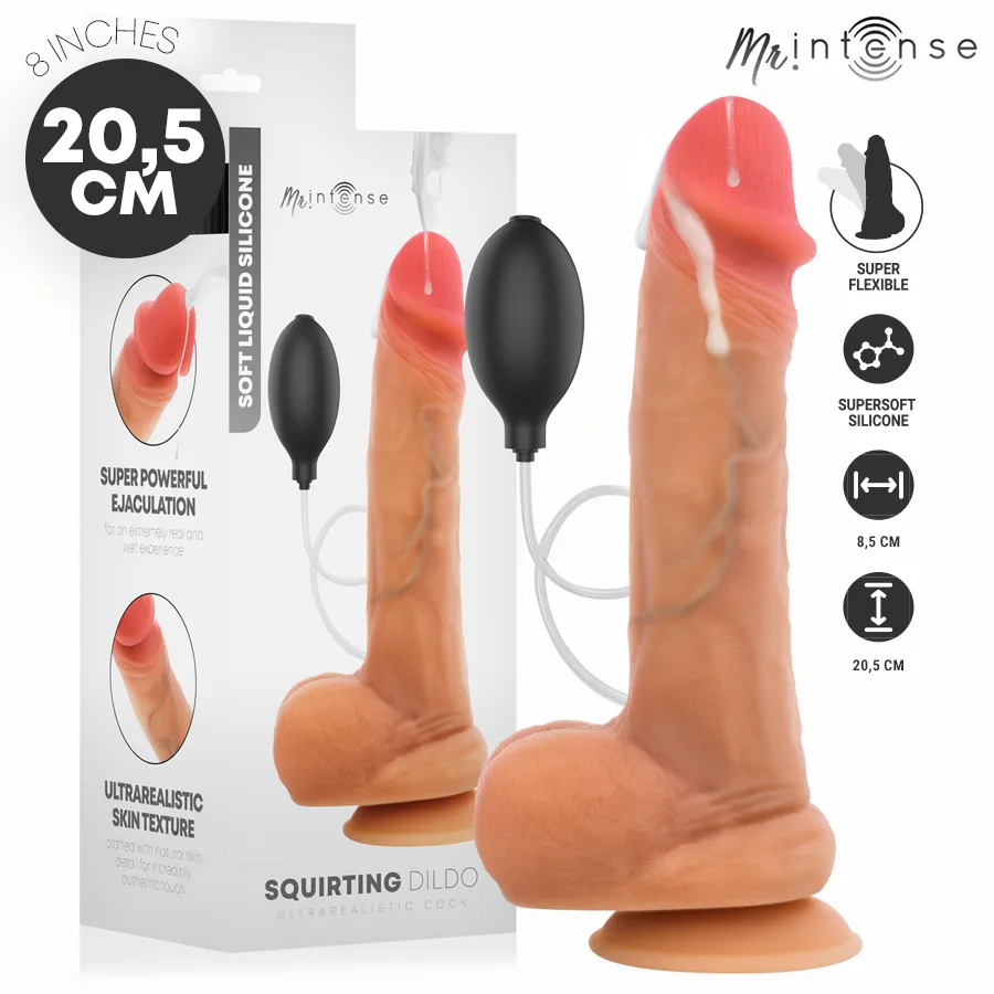 Mr Intense - Danny Ultra-Realistisk Squirtande Dildo med Testiklar 20,5 CM - Ø 4 CM