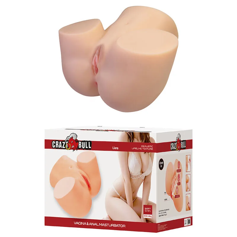 Crazy Bull - Liora XXL Dubbel-ingång Vibrerande Masturbator med Vaginal och Anal Stimulering