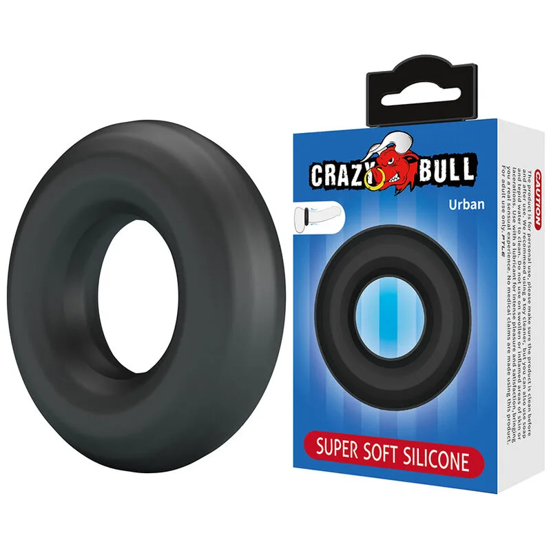 Crazy Bull - Urban Super Soft Silikon Penisring Svart