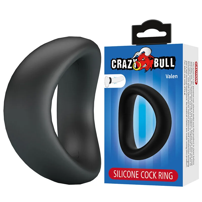 Crazy Bull - Valen Ergonomic Silicone Penisring Svart