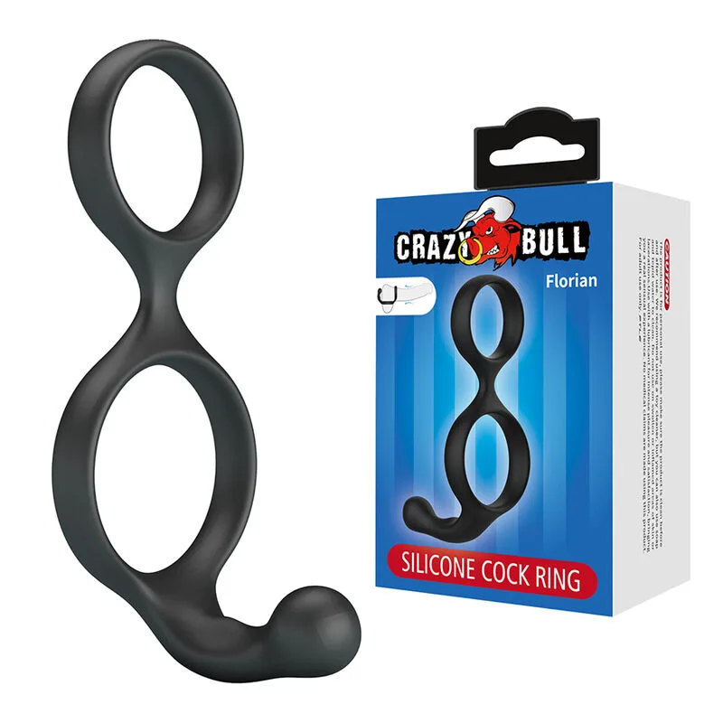 Crazy Bull - Florian Dubbel Penis- och Testikkelring Svart