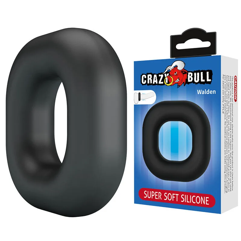 Crazy Bull - Walden Super Soft Silicone Penisring Svart