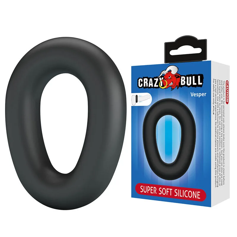Crazy Bull - Vesper Super Soft Silicone Penisring Svart