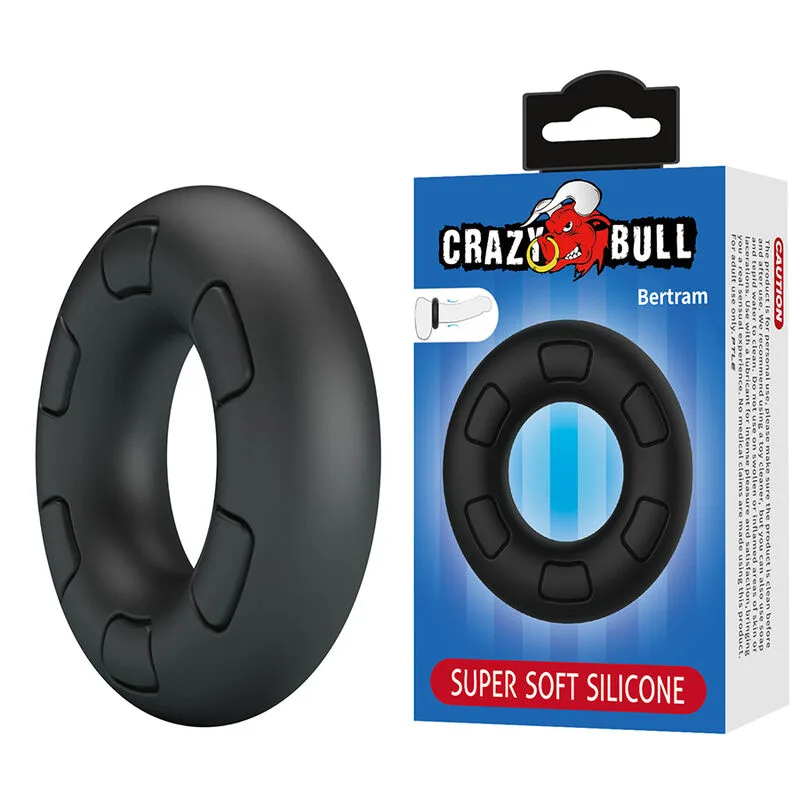 Crazy Bull - Bertram Super Soft Silicone Penisring Svart