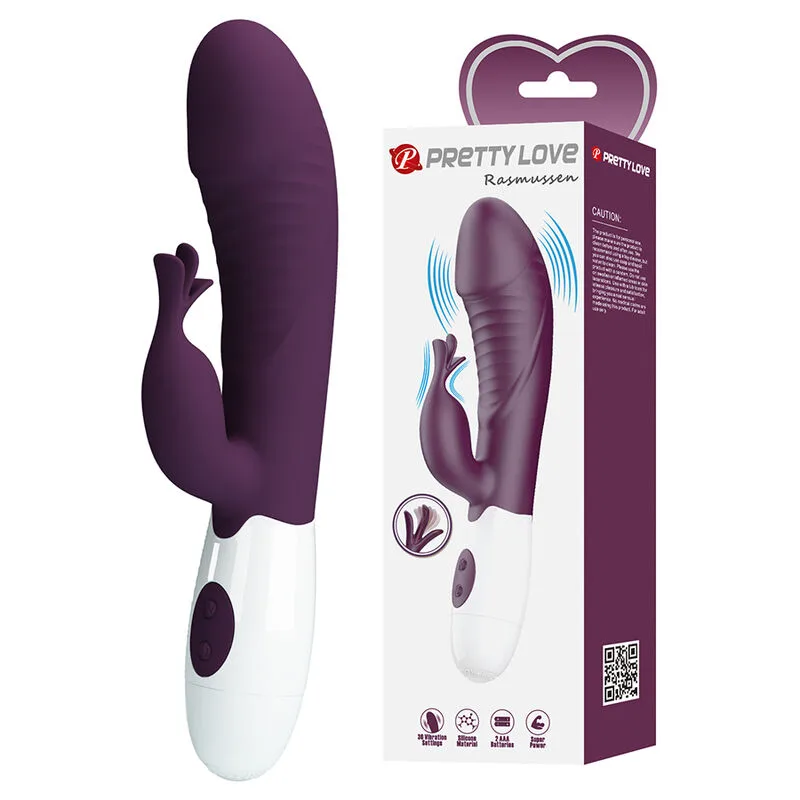 Pretty Love Rogue Muse Kaninvibrator med 30 Funktioner och Dubbel Stimulering – Lila