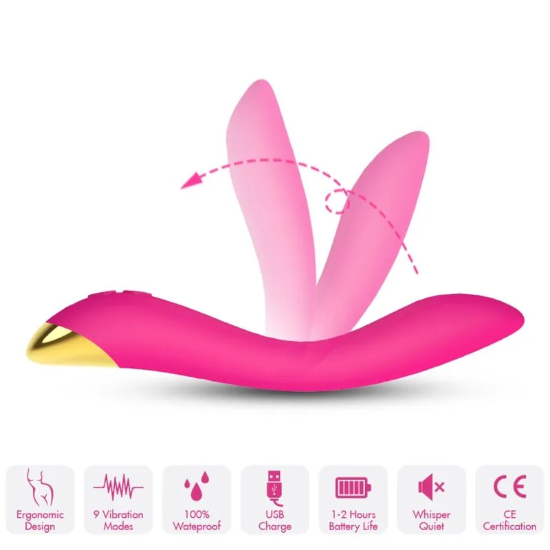 Armony Flamingo Multi-Position Vibrator – 9 Vibration Modes – Fuchsia