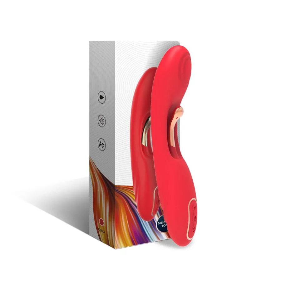 Armony - Dubbelstimulerande vibrator med oscillerande tunga | Röd