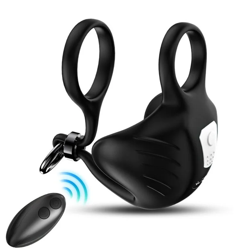Armony - Manta Skrotumstimulerende Vibrerande Penisring med Fjärrkontroll - Svart