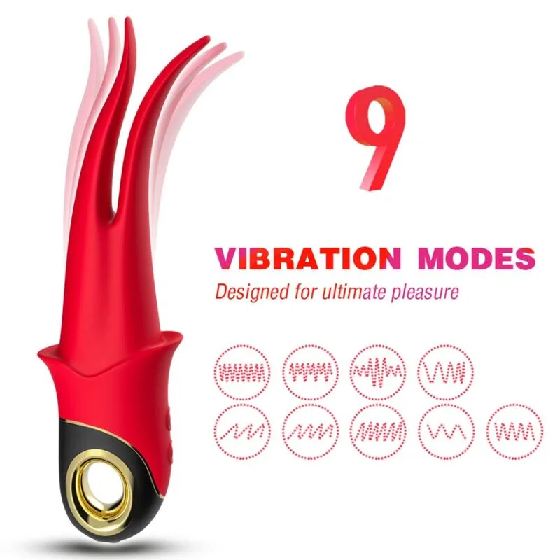 Armony Shadow Dubbelhovad Retande Vibrator i Röd