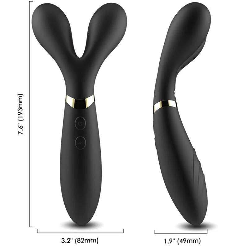 Armony Y-Wand Dubbelhuvud Personlig Massager & Vibrator – Svart