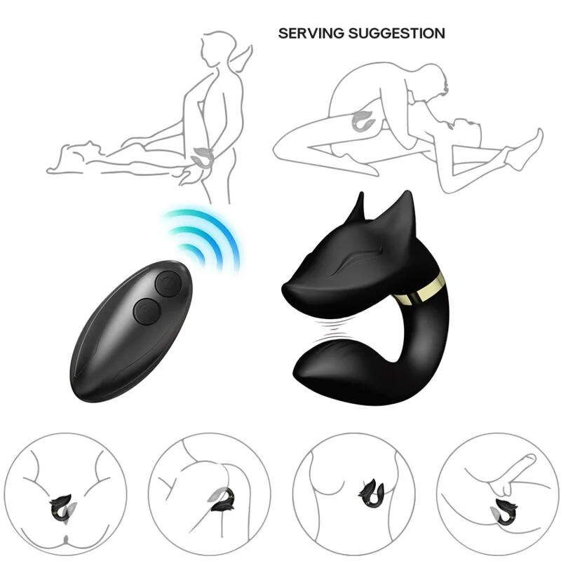 Armony Fox Parvibrator för Par med Fjärrkontroll – Svart