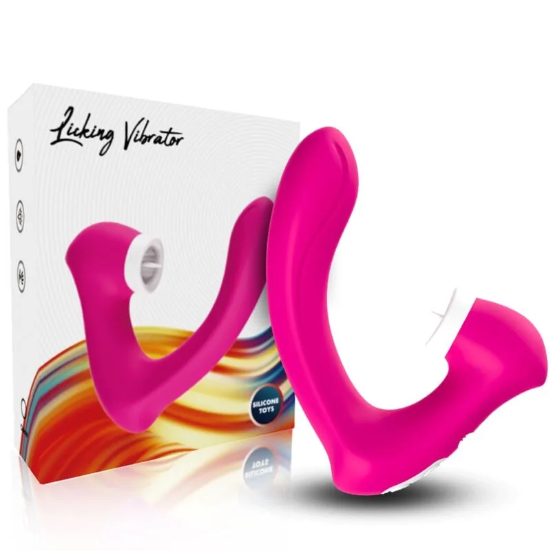 Armony Secretkiss Dual-Action Klitorisstimulerare med Slickande Rörelse & Vibration och Böjd Design – Fuchsia