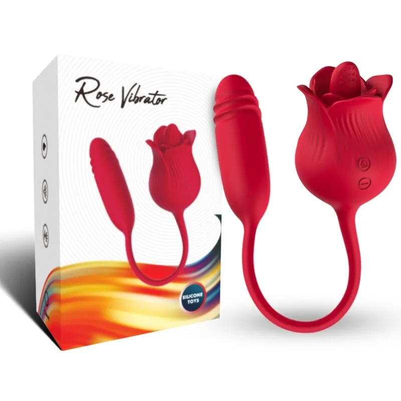 Armony Roselip Klitorisstimulerare med Slickande Tunga & Vibration – Röd