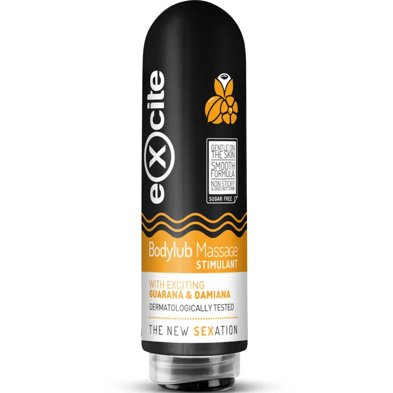 Excite Stimulerande Kroppsmassage Glidmedel med Guarana & Damiana – 200 ml