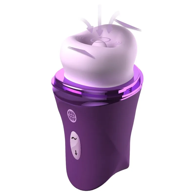 Fantasy for Her - Lush Kiss Plush Purple Clitoral Stimulator with Suction & Licking Sensation Technology