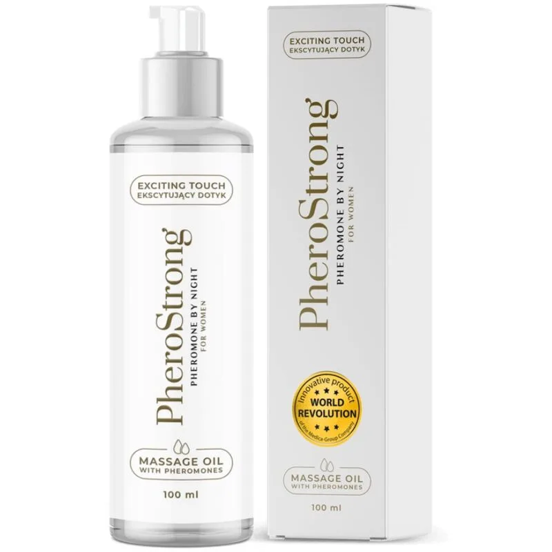 PheroStrong by Night Pheromone Massage Oil för Kvinnor – 100 ml