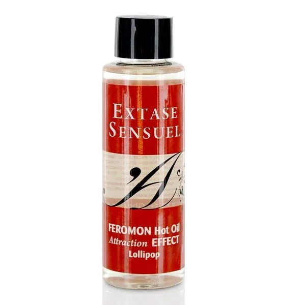 Extase Sensual - Värmande Massageolja med Feromoner, Klubbsmak, 100 ml