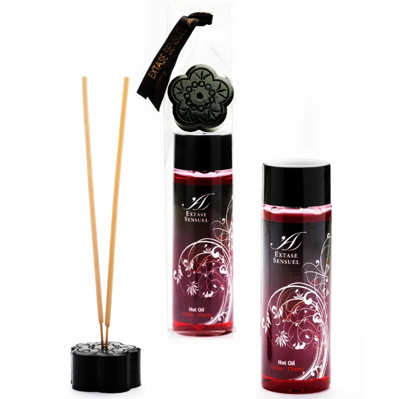Extase Sensual - Stimulerande Körsbärsvärmare Massageolja 100 ml