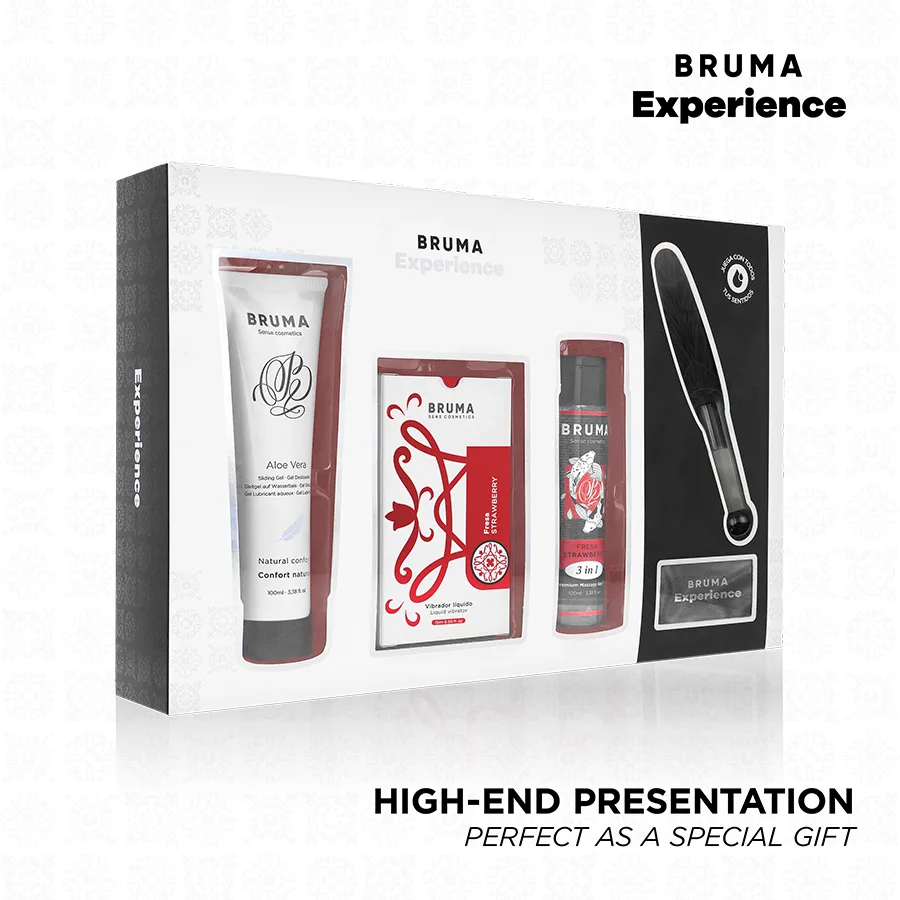 Bruma Xperience - Sweet Strawberry Vibrerande Sensoriskt Njutningskit