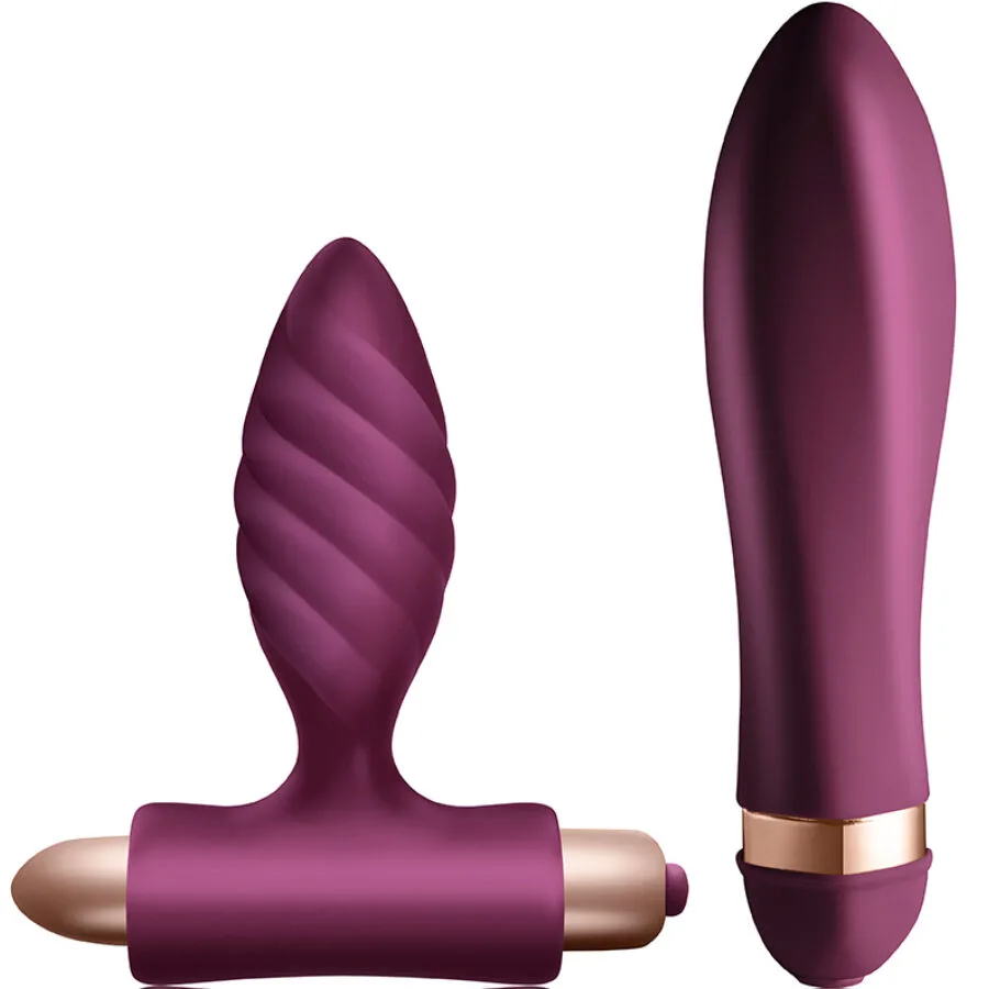 Climaximum - Desire Kit: Twisted Vibrator & Anal Plug Set (Ardor + Oryx)