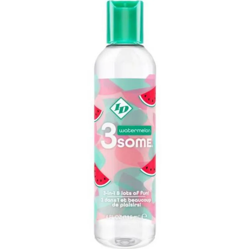 Id 3SOME - Smaksatt 3-i-1 Intimglidmedel | Vattenmelon | 4 Fl Oz